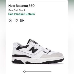 NEW BALANCE 550 SEA SALT BLACK SNEAKERS
